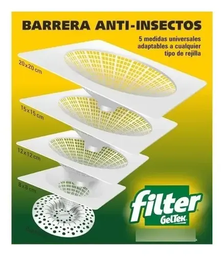 FILTRO SANITARIO P/REJILLA 15 X 15