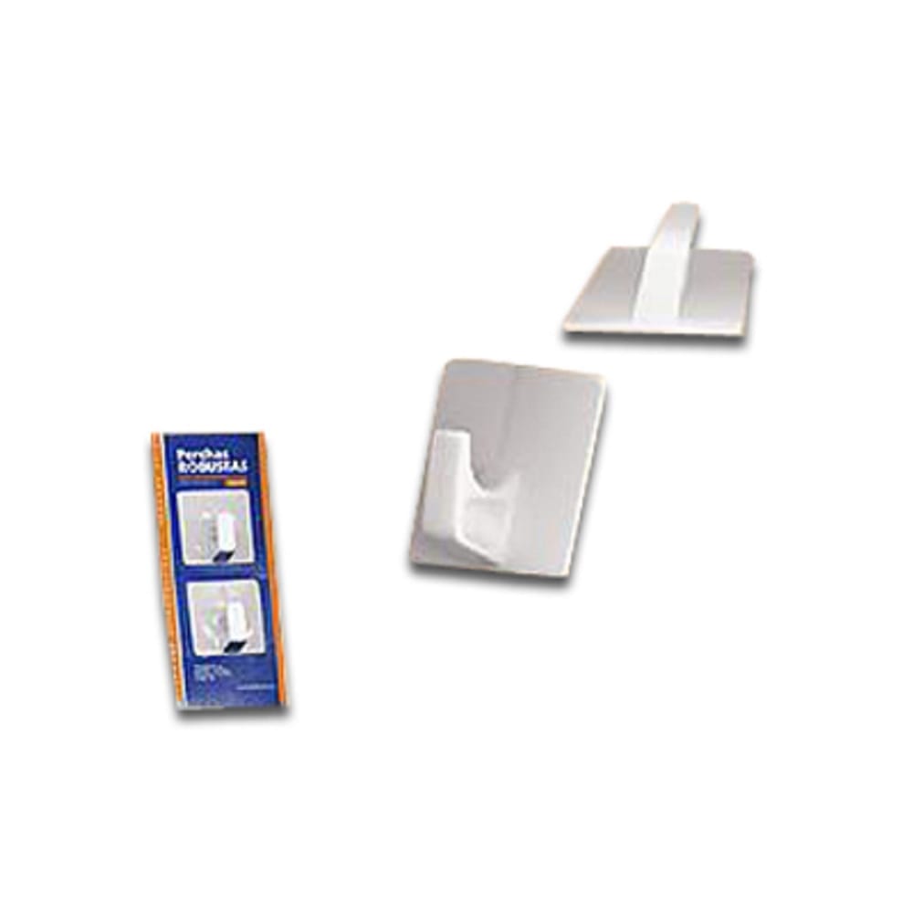 PERCHA AUTOADHESIVA GRANDE BLANCA X UNIDAD