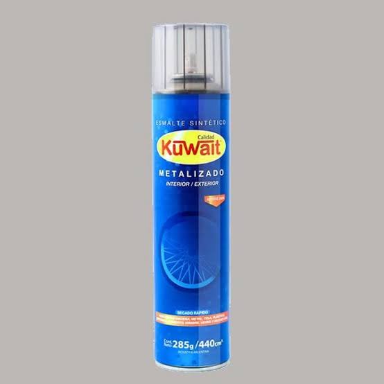 PINTURA EN AEROSOL KUWAIT METALIZADO PLATA   240CC