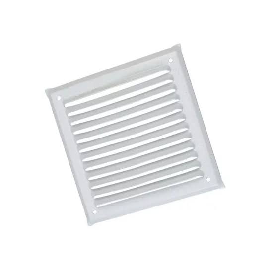 REJILLA DE VENTILACION ESMALTADA APROBADA 20 CM X 20 CM BLANCA