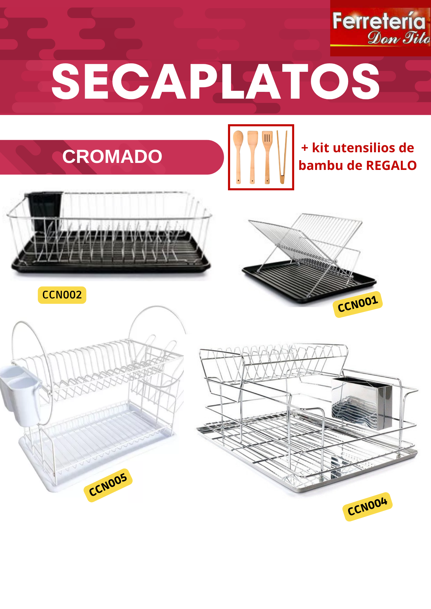 SECAPLATOS PLEGABLE CROMADO CCN001