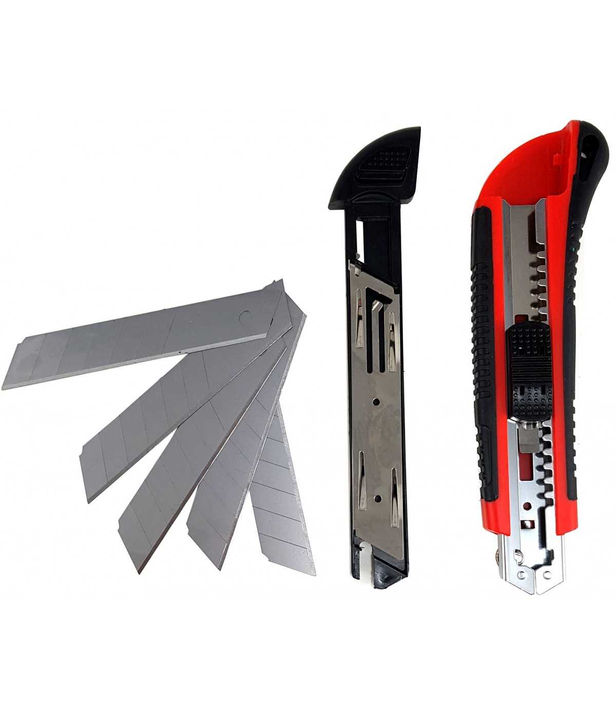 CUTTER UDOVO PREMIUM HOJA DE 18 MM CON 5 HOJAS DE REPUESTO