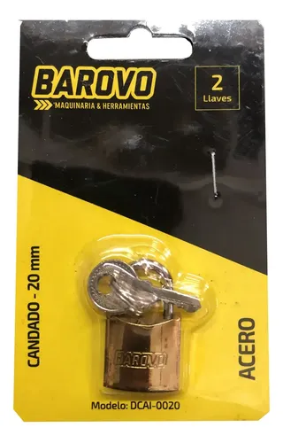 CANDADO DE ACERO 20 MM