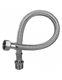 FLEXIBLE MALLADO PARA AGUA GLOA 1/2 X 50 CM.  MACHO ROSCA FIJA