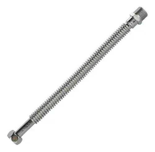 FLEXIBLE CORRUGADO PARA AGUA GLOA ROSCA MACHO AJUSTABLE - 1/2 X 30 CM