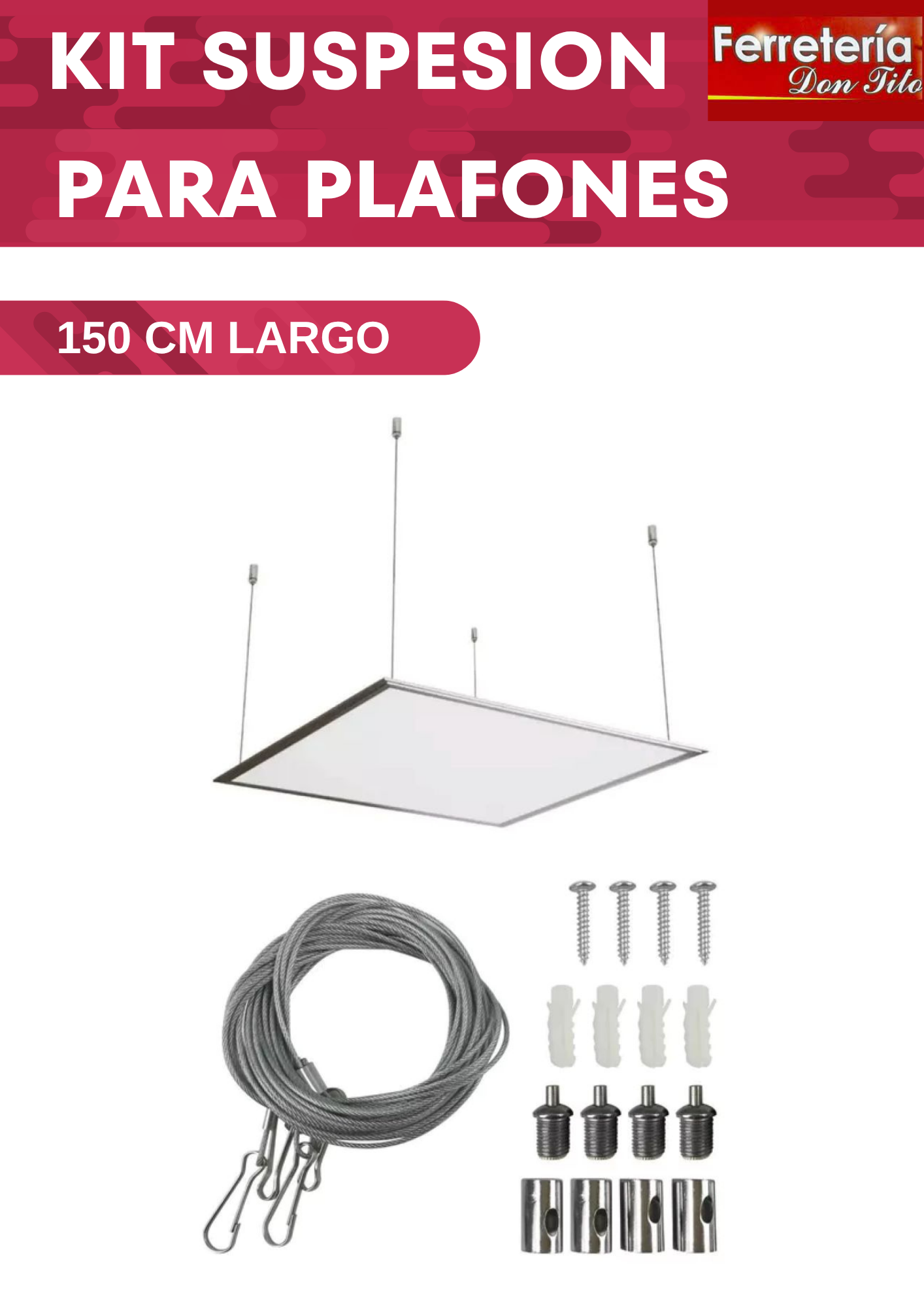 KIT DE SUSPENSIÓN PARA PLAFONES
