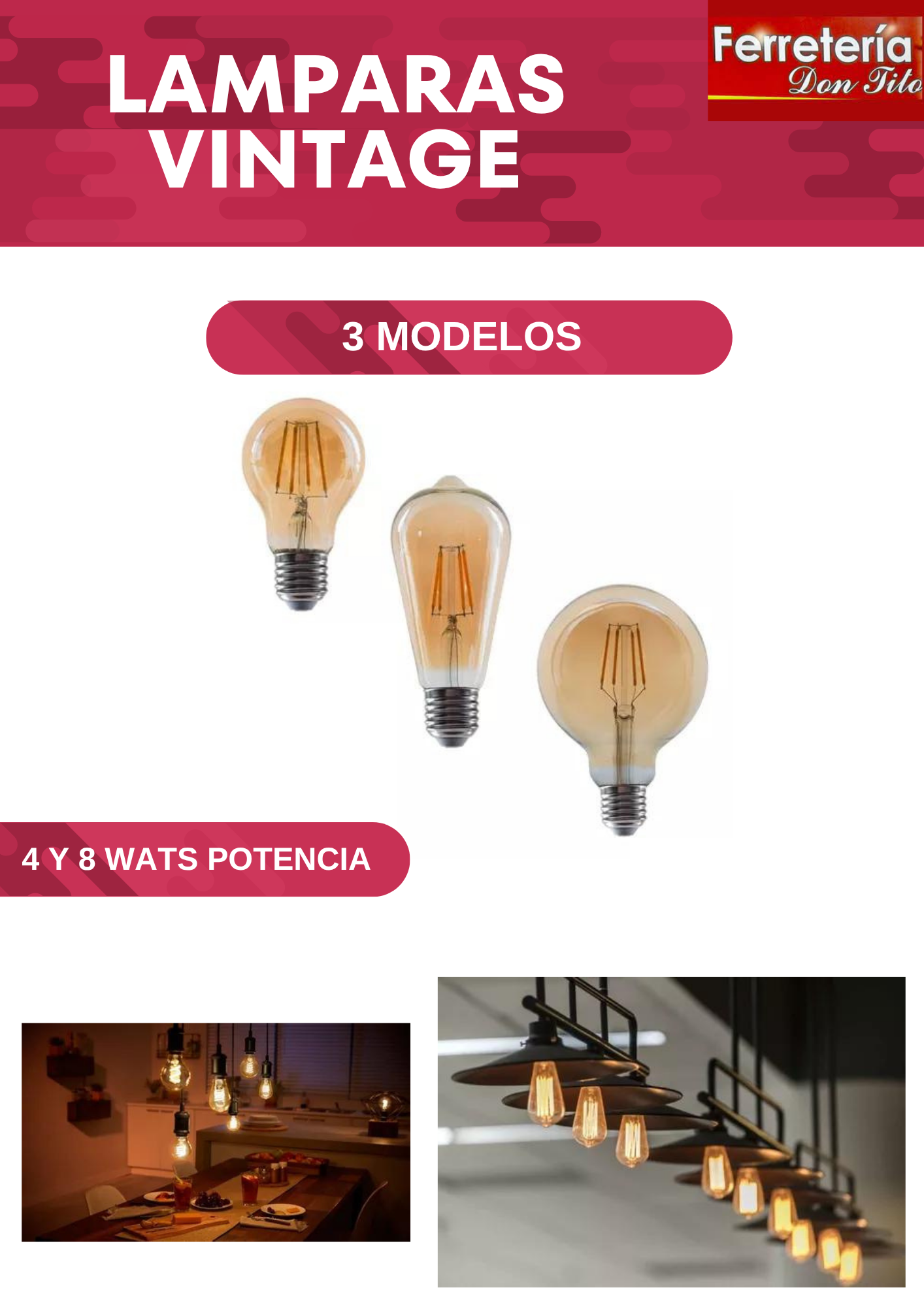 LÁMPARA LED VINTAGE   ETHEOS A60    4W ULTRA CALIDA