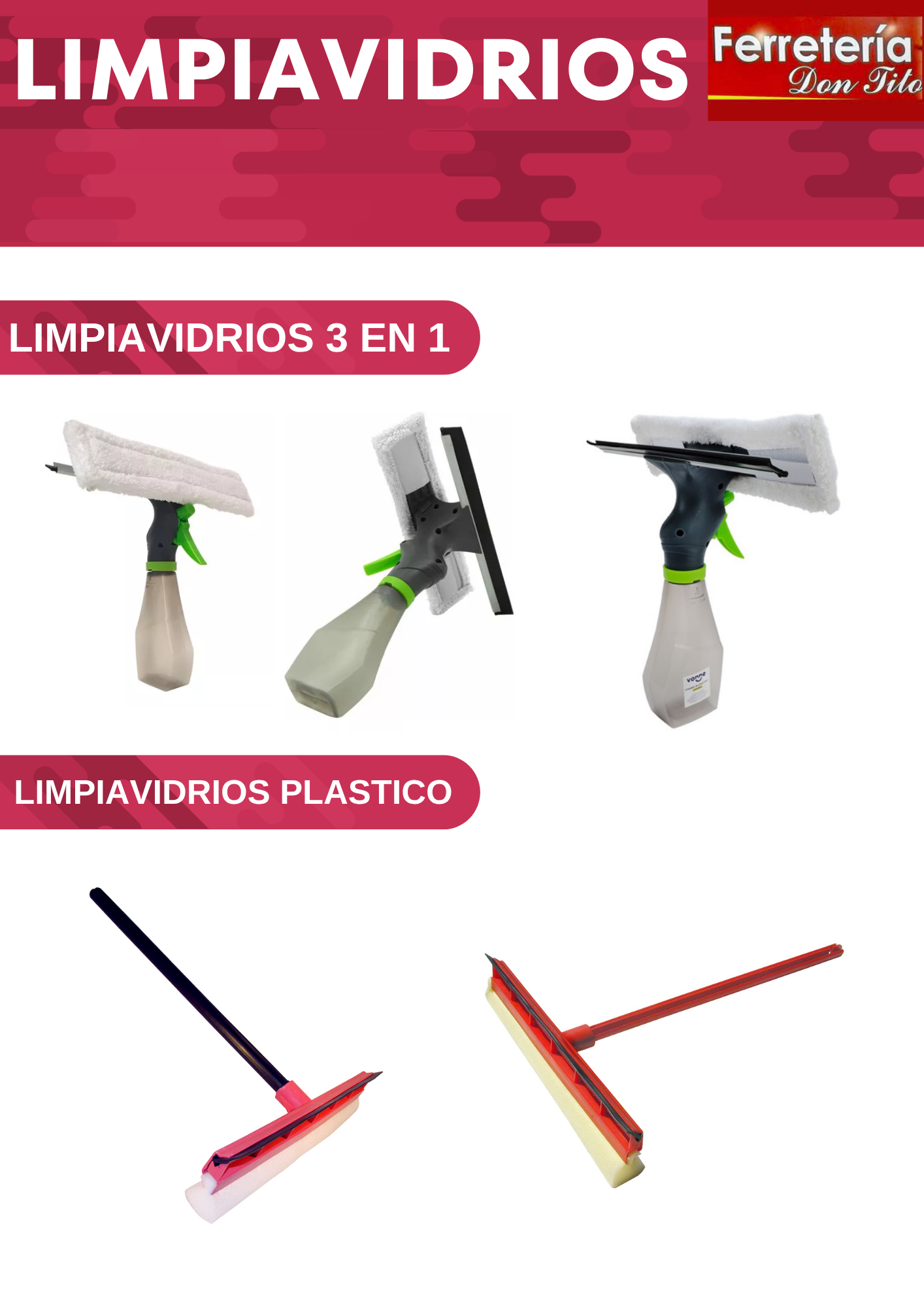 LIMPIAVIDRIO 3 EN 1 VONNE