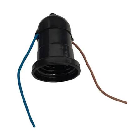 PORTALAMPARA E27 C/CHICOTE CABLE NEGRO