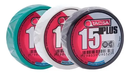 CINTA AISLADORA TACSA ADH.PVC NAC.10MTS BLANCO