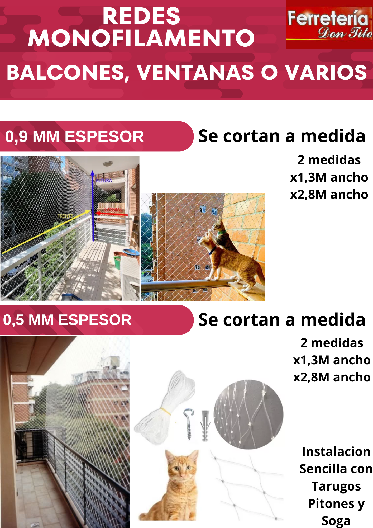 159C RED DE SEGURIDAD 1,3 GRUESA