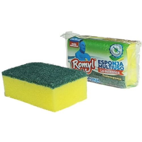 FIBRA ESPONJA ANTIBACTERIAL CON FIBRA  ROMYL X UNIDAD