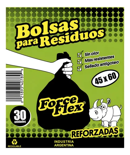 BOLSA ECO RESIDUOS  45X60 X 30 UNIDADES*