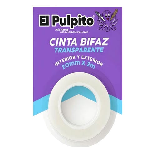 EL PULPITO® CINTA BIFAZ TRANSPARENTE 2 M