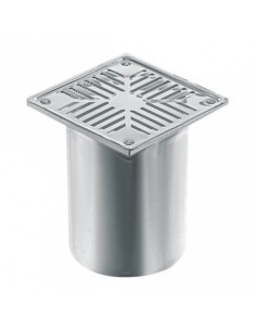 PORTAREJA C/REJA AC.INOX. 12 × 12 CM Ø 110 AWADUCT  *4*